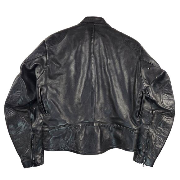 Vanson Leathers Motorcycle Jacket Men 44 Black Moto Guzzi Patch USA Made - Picture 3 of 16